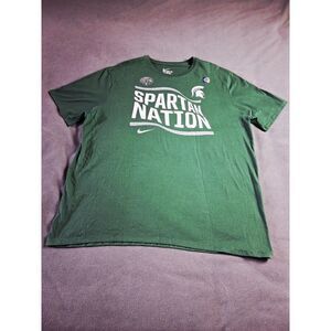 Older Style Michigan "Spartan Nation" Niki T-Shirt Green XXL gently used